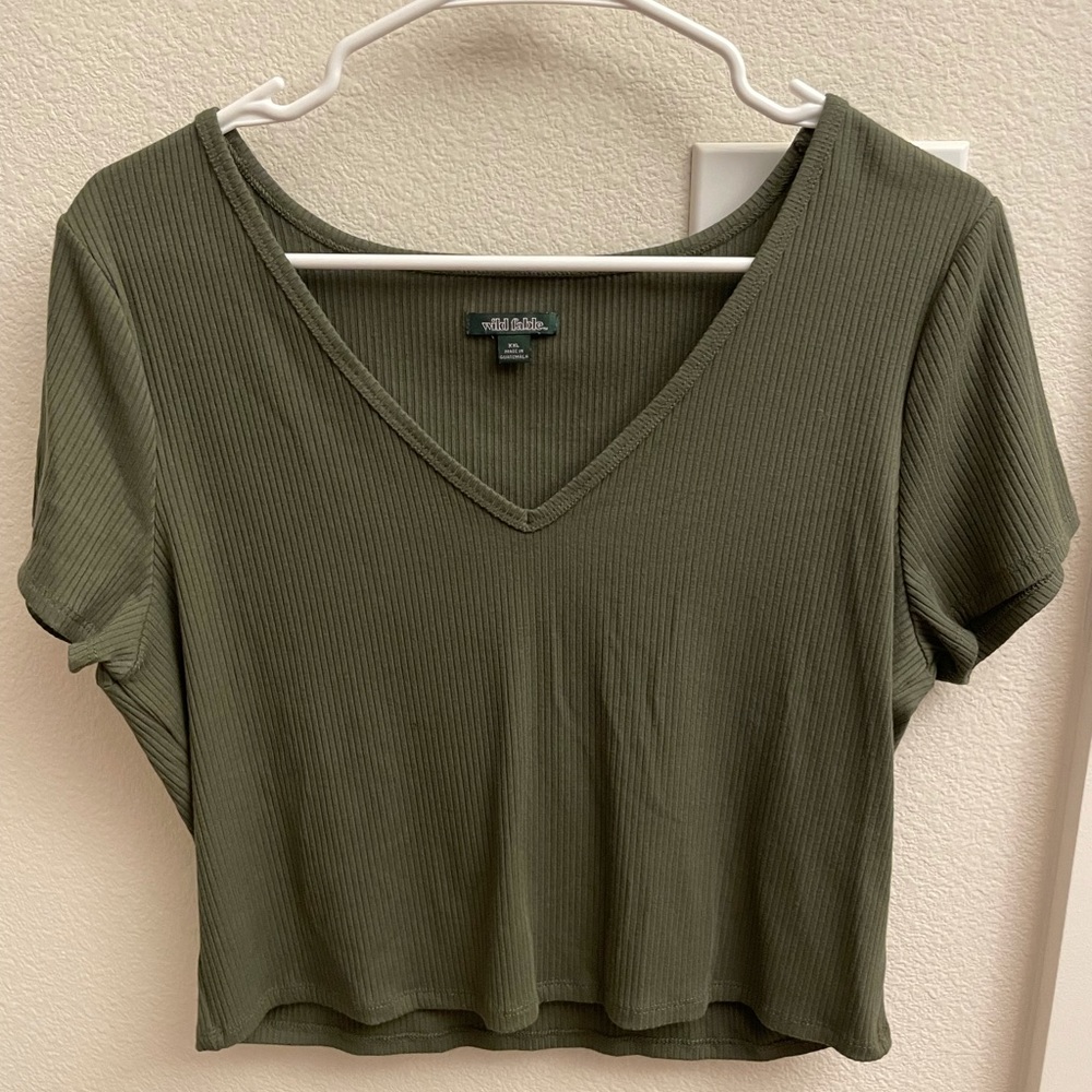 Green Crop Top
